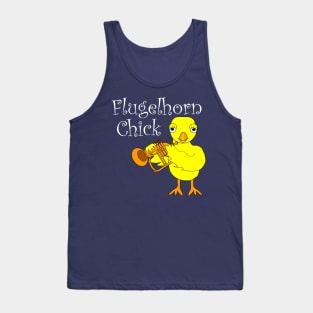 Flugelhorn Chick White Text Tank Top